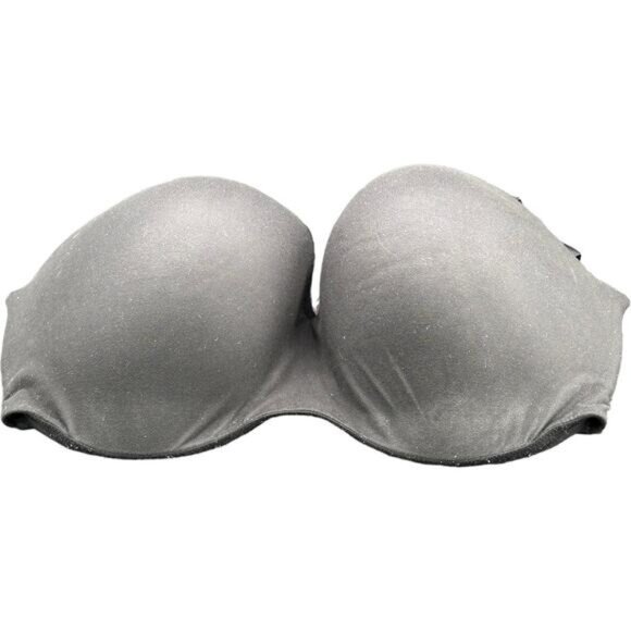 Victorias Secret Black Strapless Bra 38DDD Underwire Push-Up - Picture 1 of 6